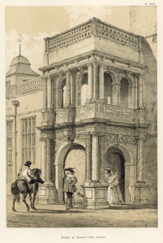 Veranda ved Audley End, Essex af Joseph Nash