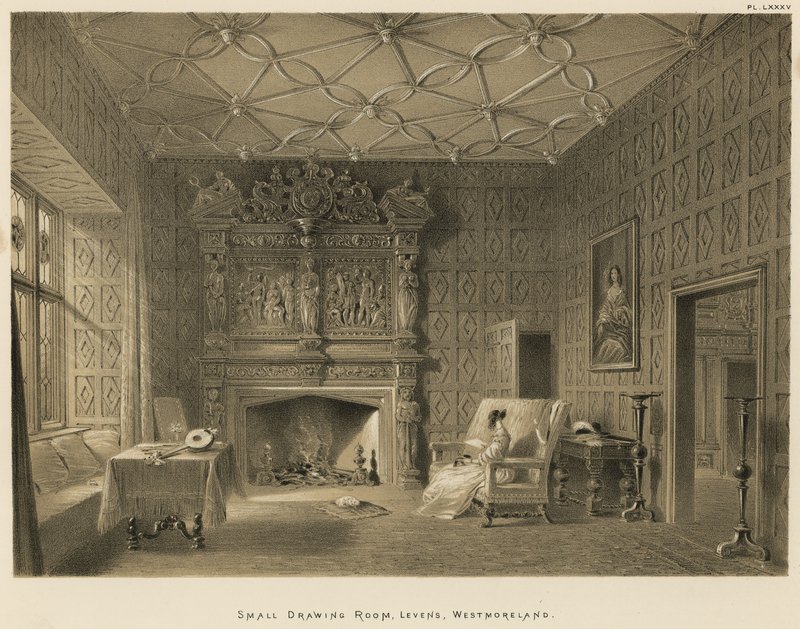 Lille tegnestue, Levens, Westmoreland af Joseph Nash