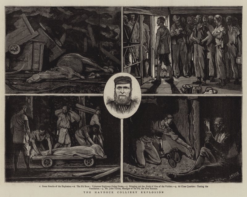 Haydock Colliery-eksplosionen af Joseph Nash