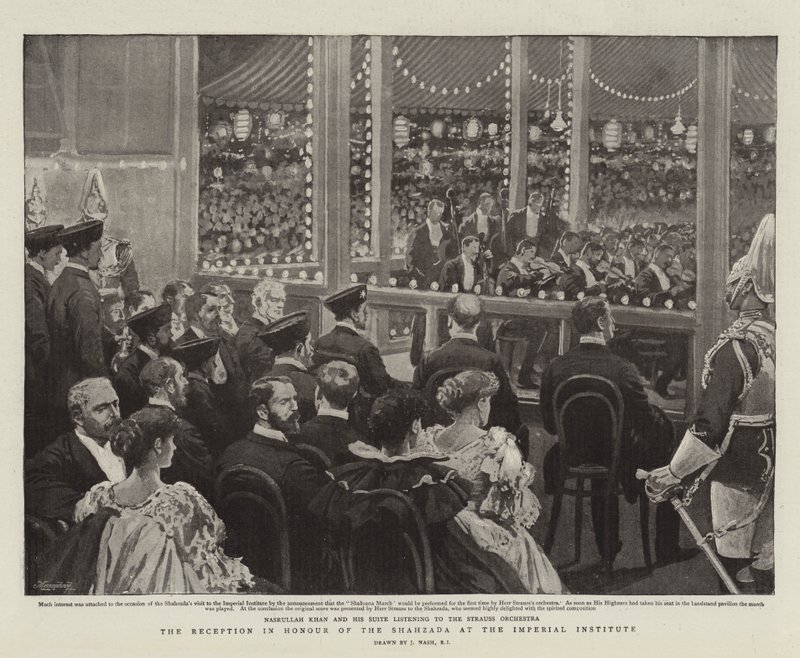 Receptionen til ære for Shahzada på Imperial Institute af Joseph Nash