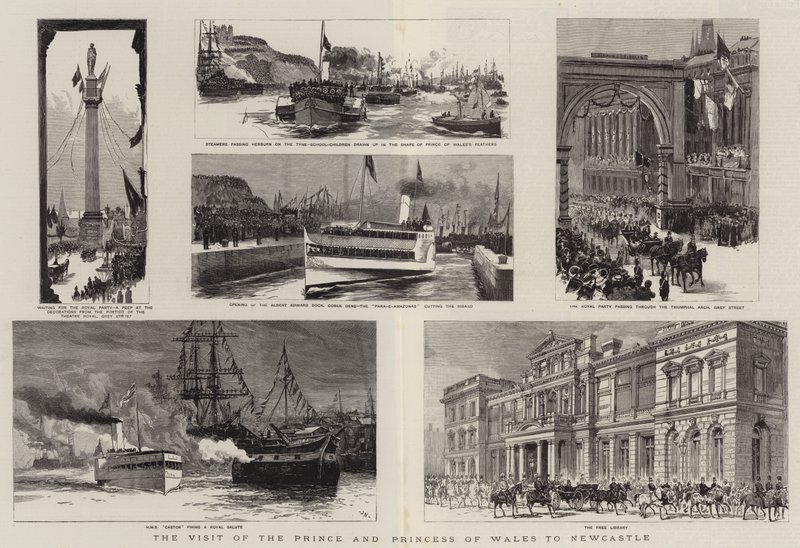 Prinsen og Prinsessen af Wales besøg i Newcastle af Joseph Nash