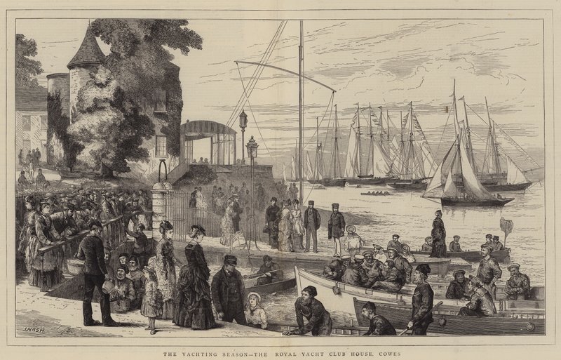 Yachting Season, Royal Yacht Club House, Cowes af Joseph Nash