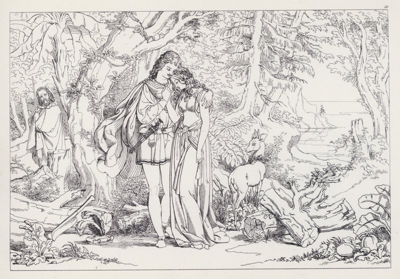 Shakespeares Stormen, akt III, scene 1 af Joseph Noel after Paton