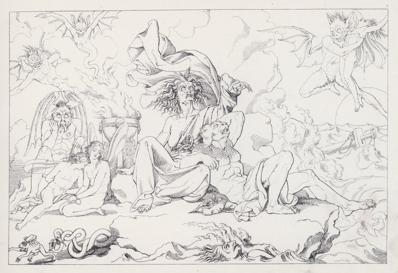 Shakespeares Stormen, 1. akt, scene 2 af Joseph Noel after Paton