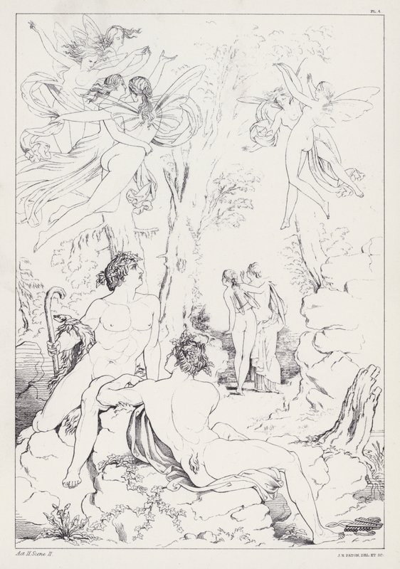 Shelleys Prometheus Ubundet, Akt II, Scene 2 af Joseph Noel after Paton