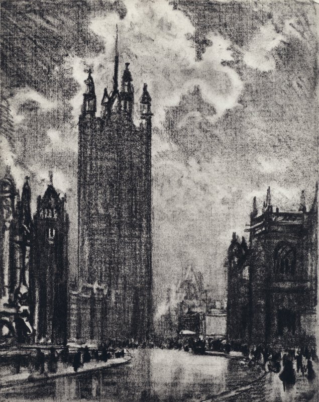 Victoria Tower af Joseph Pennell