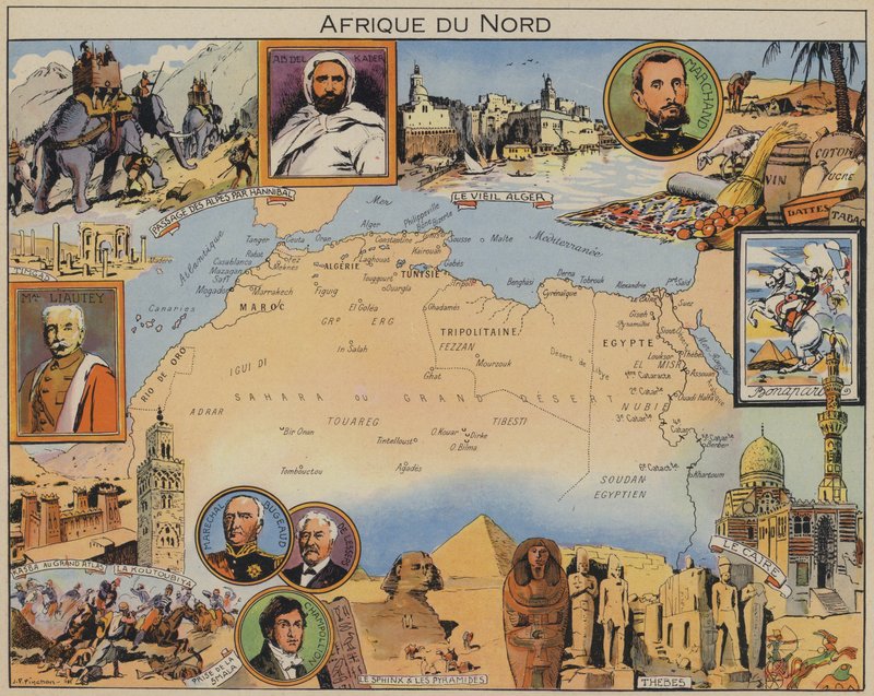 Nordafrika (farvelitografi) af Joseph Porphyre Pinchon