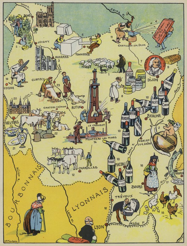 Bourgogne-Nivernais (farvelitografi) af Joseph Porphyre Pinchon