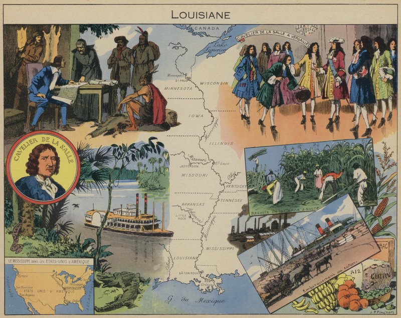 Louisiana (farvelitografi) af Joseph Porphyre Pinchon
