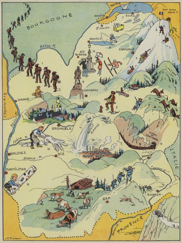 Savoie-Dauphine (farvelitografi) af Joseph Porphyre Pinchon