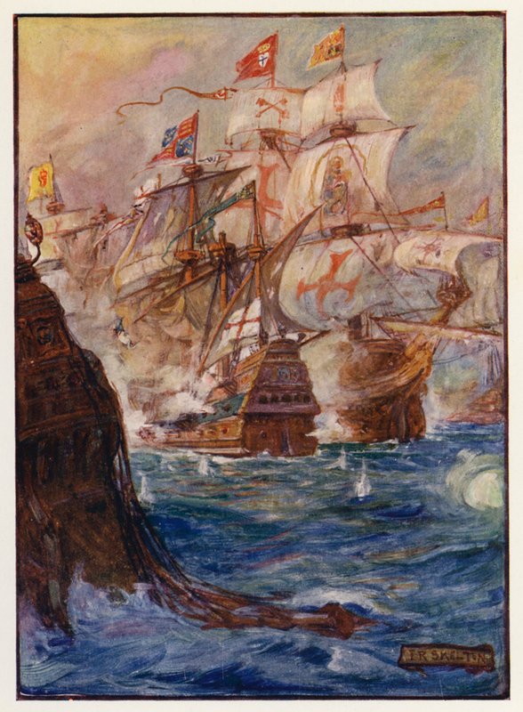 Indtagelse af Gibraltar af Joseph Ratcliffe (after) Skelton