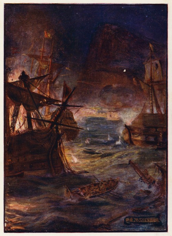 Den store belejring af Gibraltar af Joseph Ratcliffe (after) Skelton