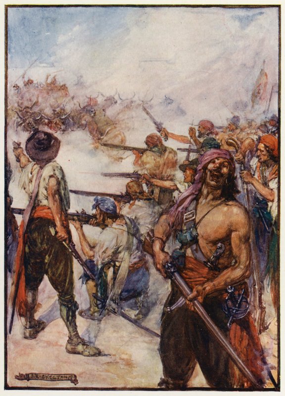 Sack of Panama af Henry Morgan af Joseph Ratcliffe (after) Skelton
