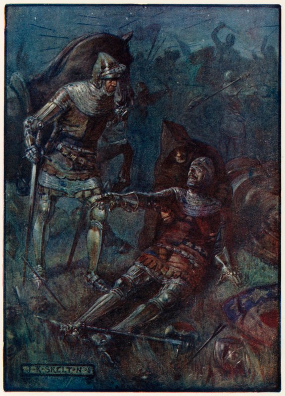 James, jarl af Douglas, ved kampen ved Otterburn af Joseph Ratcliffe Skelton