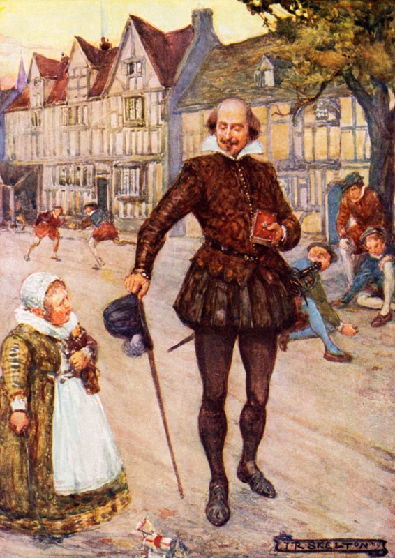 William Shakespeare i Stratford-upon-Avon af Joseph Ratcliffe Skelton