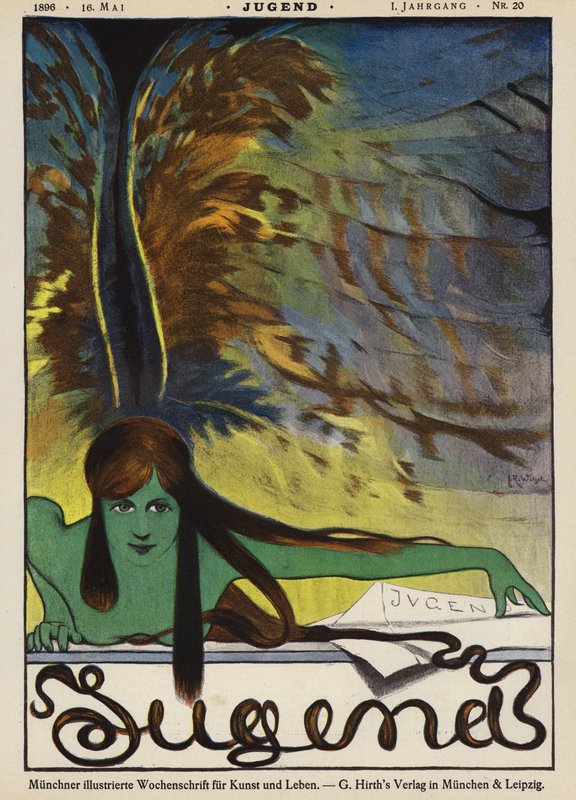 Forsideillustration til magasinet Jugend af Joseph Rudolf Witzel