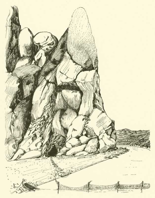 Hule, hvor manden og kvinden boede først og fremmest (gravering) af Joseph Rudyard (after) Kipling
