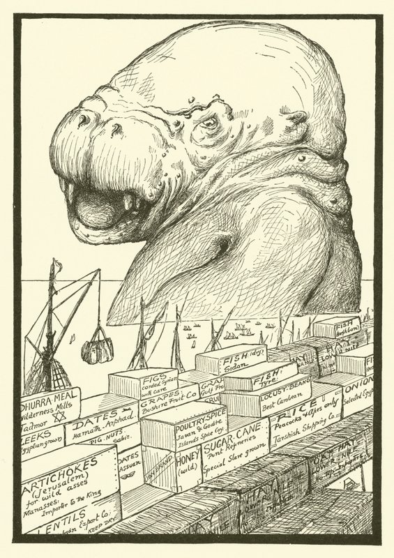 Dyret der kom op af havet (gravering) af Joseph Rudyard (after) Kipling