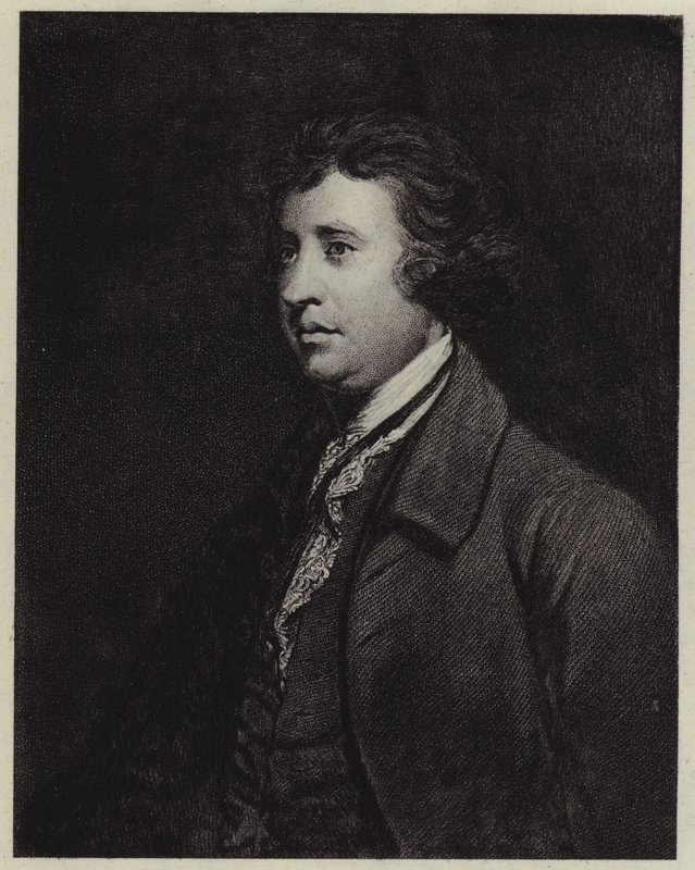 Edmund Burke (litho) af Joshua (after) Reynolds