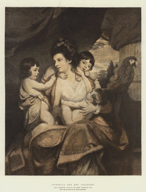 Cornelia og hendes børn (chromolitho) af Joshua Reynolds