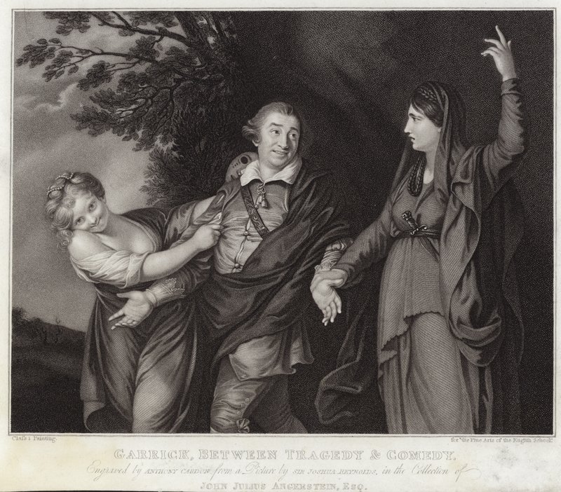 Garrick mellem tragedie og komedie af Joshua Reynolds