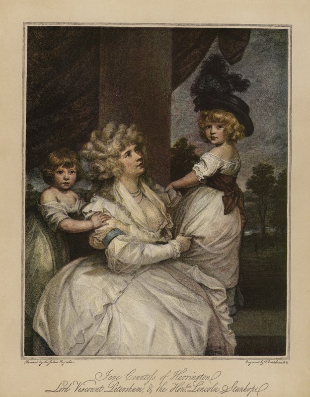 Jane grevinde af Harrington, Lord Viscount Petersham og den ærede Lincoln Stanhope af Joshua Reynolds