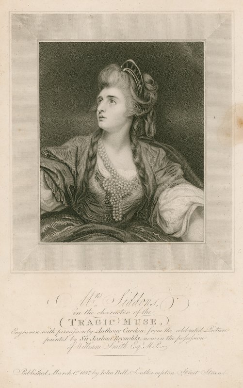 Fru Sarah Siddons, skuespillerinde, i karakteren af den tragiske muse af Joshua Reynolds