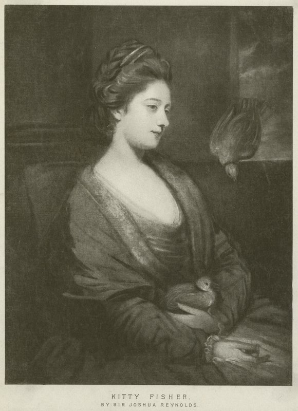 Portræt af Kitty Fisher (dybtryk) af Joshua Reynolds