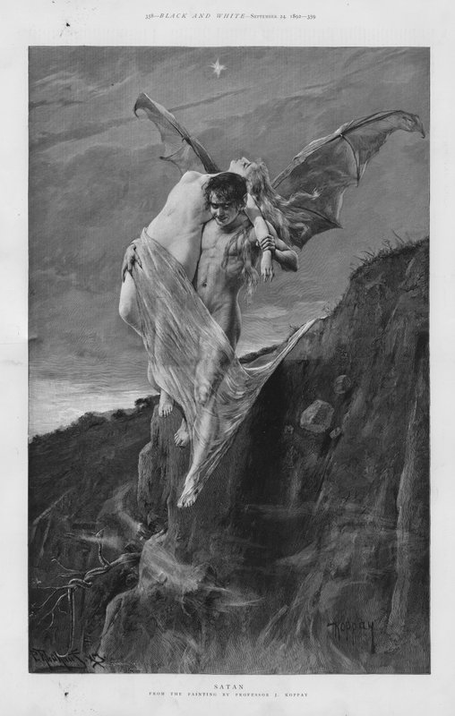 Satan (litho) af Joszi Arpad Koppay