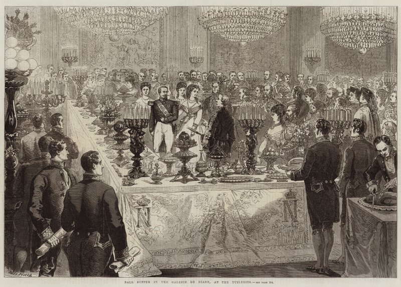 Ball Supper i Galerie de Diane, ved Tuilerierne af Jules Pelcoq