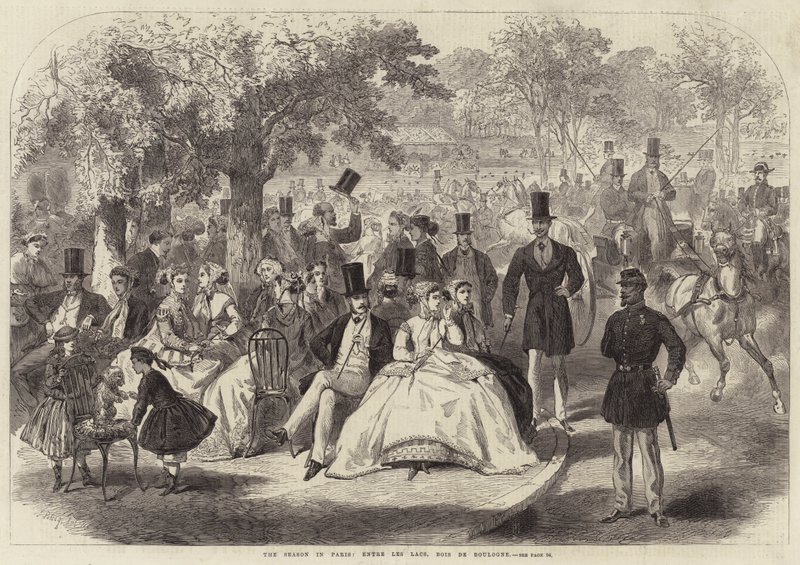 Sæsonen i Paris, Entre les Lacs, Bois de Boulogne af Jules Pelcoq