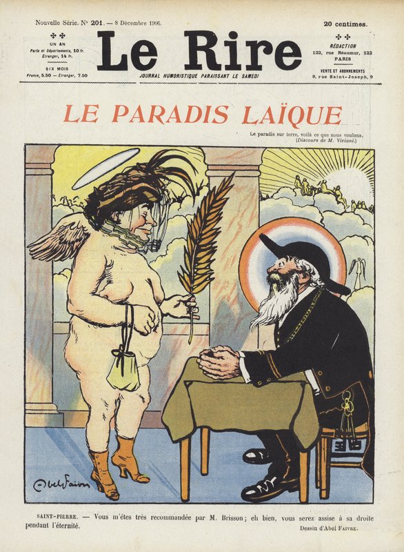 Et verdsligt paradis. Illustration til Le Rire af Jules Abel Faivre