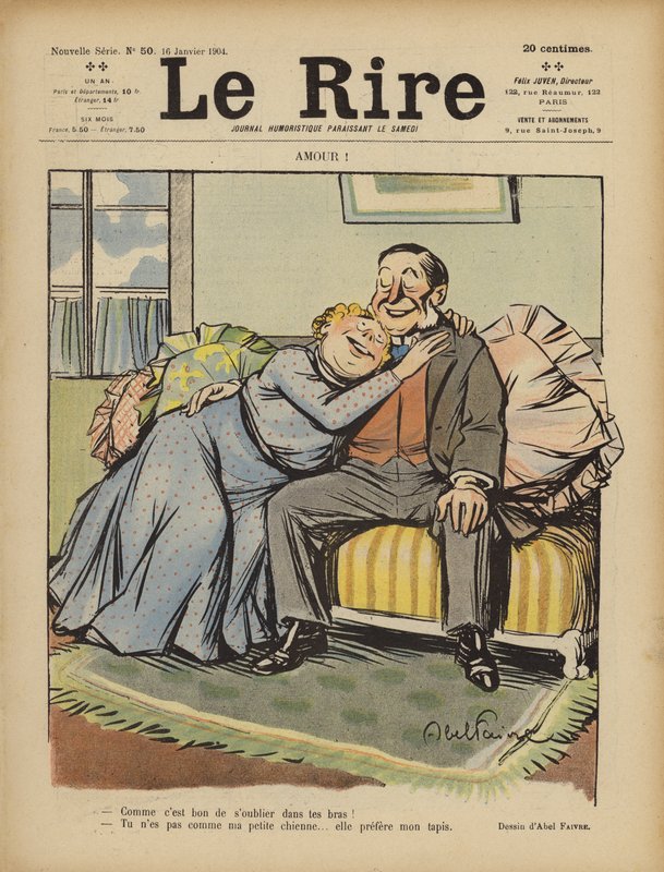 Elsker! Illustration til Le Rire af Jules Abel Faivre
