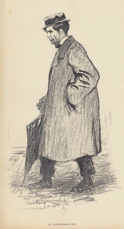 Sem (Georges Goursat) (1863-1934), fransk karikaturtegner (litho) af Jules Abel Faivre