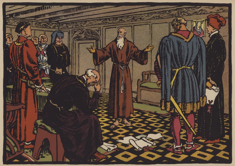 Eremitten Niklaus von Flue og Stans-traktaten, 1481 af Jules Courvoisier