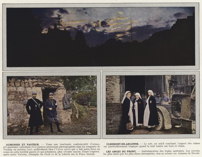 Kapellan og pastor, Clermont-En-Argonne, Les Anges du Front af Jules Gervais Courtellemont