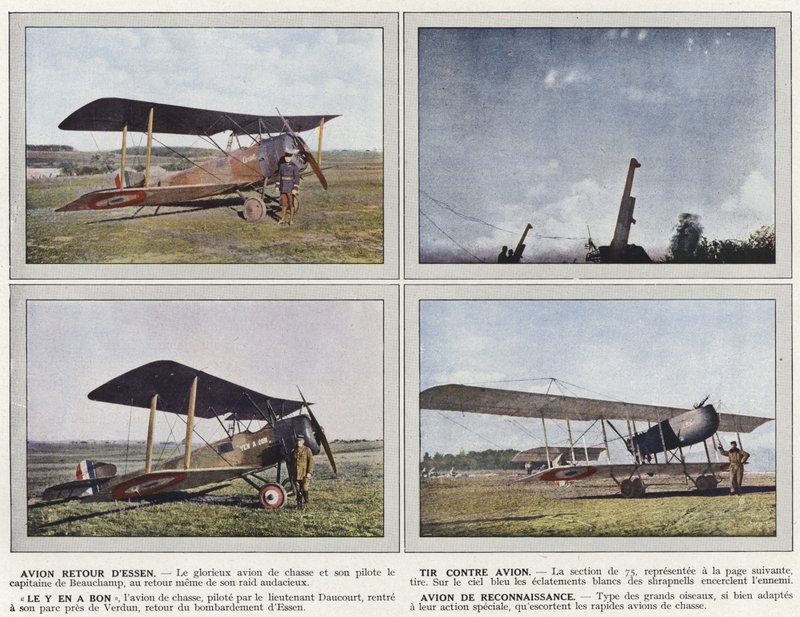 Fly tilbage fra Essen, Skydning mod fly, Der er gode, Rekognosceringsfly af Jules Gervais Courtellemont