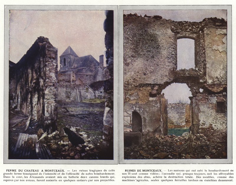 Chateau gård i Montceaux, Ruinerne af Montceaux af Jules Gervais Courtellemont