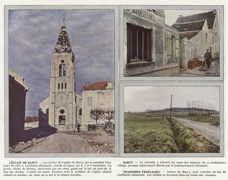 The Church of Barcy, Barcy, Tranchees Francaises af Jules Gervais Courtellemont
