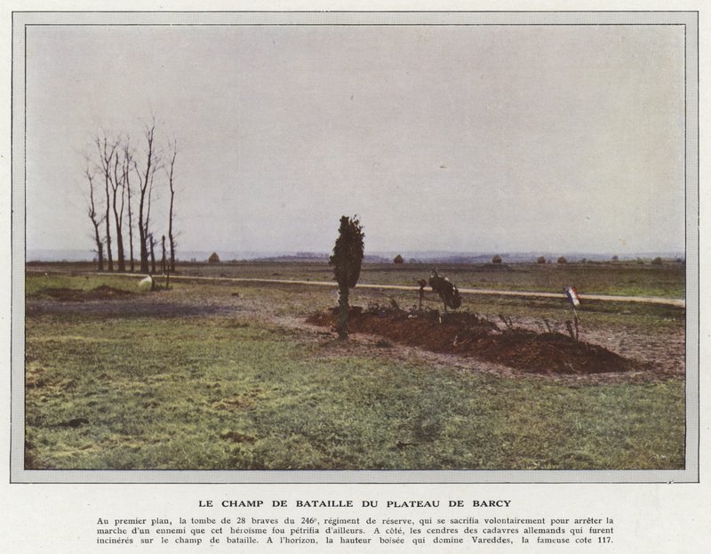 Slagmarken på Barcy-plateauet af Jules Gervais Courtellemont