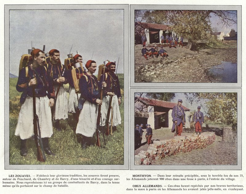 Zouaverne, Monthyon, tyske skaller af Jules Gervais Courtellemont