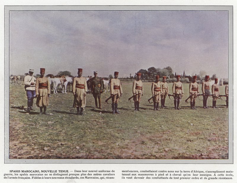 Marokkanske spahier i ny uniform af Jules Gervais Courtellemont