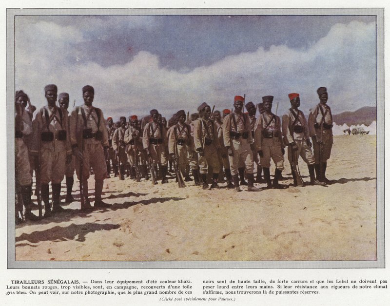 Senegalesiske Tirailleurs af Jules Gervais Courtellemont