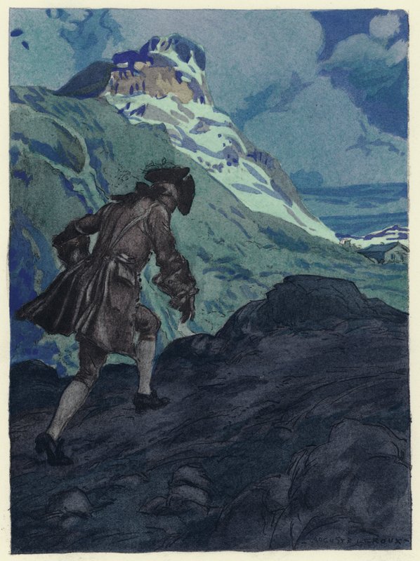 Illustration til Casanovas erindringer (farvelitografi) af Jules Marie Auguste Leroux