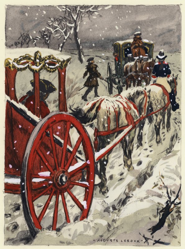 Illustration til Casanovas erindringer (farvelitografi) af Jules Marie Auguste Leroux