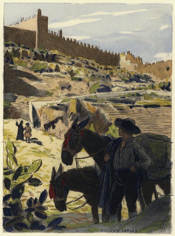 Illustration til Casanovas erindringer (farvelitografi) af Jules Marie Auguste Leroux