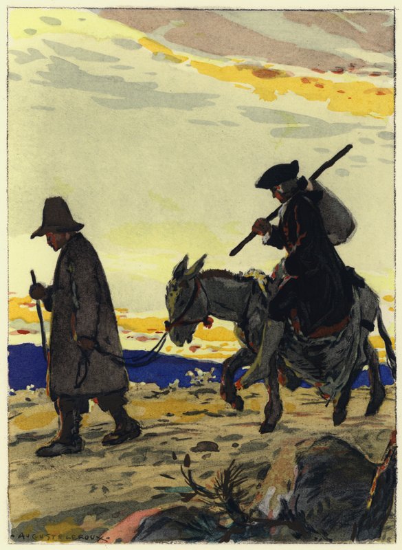 Illustration til Casanovas erindringer (farvelitografi) af Jules Marie Auguste Leroux