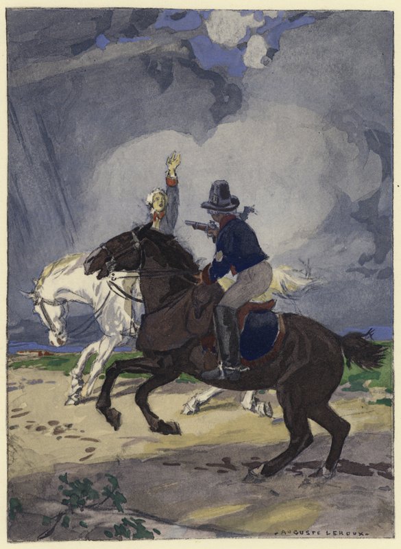 Illustration til Casanovas erindringer (farvelitografi) af Jules Marie Auguste Leroux