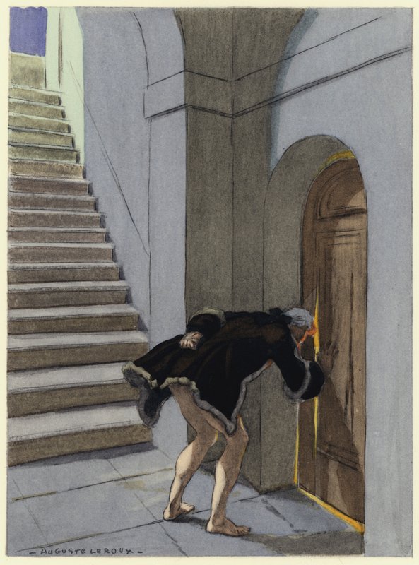 Illustration til Casanovas erindringer (farvelitografi) af Jules Marie Auguste Leroux