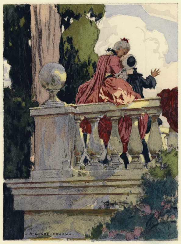 Illustration til Casanovas erindringer (farvelitografi) af Jules Marie Auguste Leroux